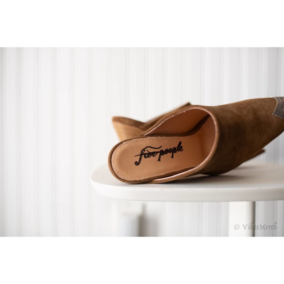 Free People Brown Heeled Mules - Picture 3 of 4